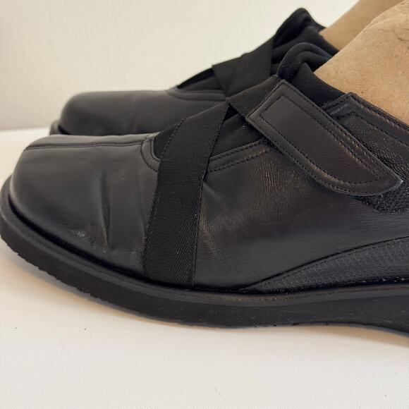 Thierry Rabotin Lena Walking Shoes Womens 8 Black Leather Slip On Made in Italy - Picture 6 of 13